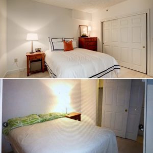 before and after condo in the Williamsburg Arlington listed by best arlington realtor renata briggman