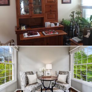 Before and after staged arlington townhome by best arlington realtor renata briggman